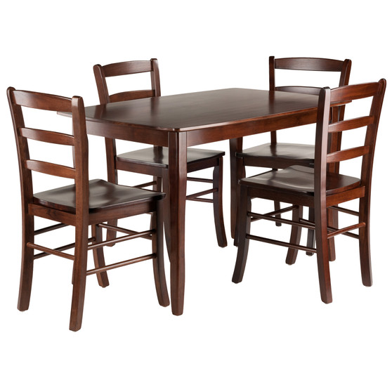 Inglewood 5-Piece Set Dining Table W/ 4 Ladderback Chairs "94508"