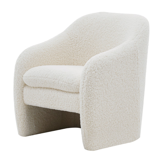 Zella Faux Shearling Fabric Accent Arm Chair 1900174-560