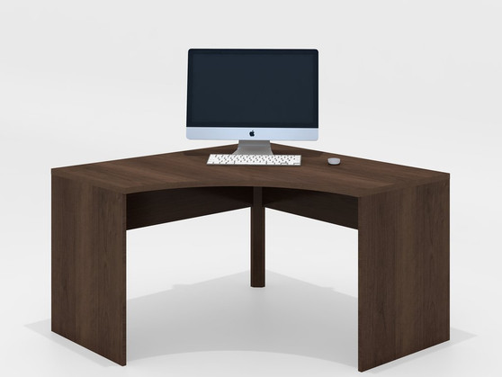 51" Corner Desk In Brazilian Cherry Wood With A Cognac Finish "TANGO-51OFCD"