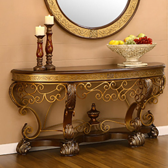 Homey Design HD-CON2112 Victorian Console Table