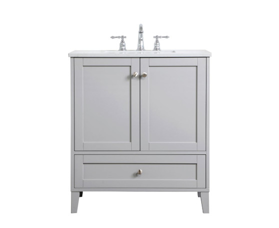 30 Inch Single Bathroom Vanity In Grey "VF18030GR"