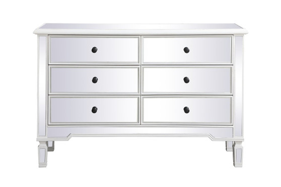 48 Inch Mirrored Cabinet In Antique White "MF6-1017AW"