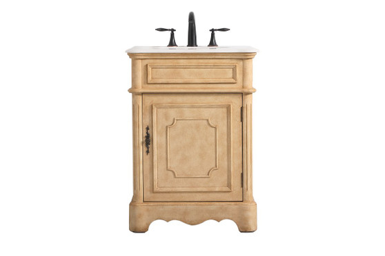 24 Inch Single Bathroom Vanity In Antique Beige "VF30424AB"