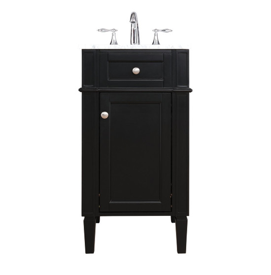 18 Inch Single Bathroom Vanity In Black "VF12518BK"