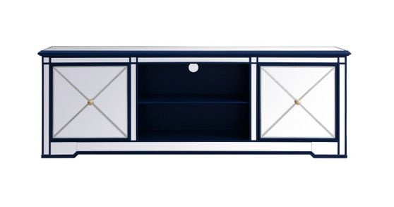 Modern 72 In. Mirrored Tv Stand In Blue "MF60172BL"