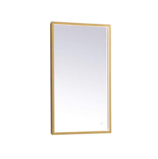 Pier 45 Inch Led Mirror With Adjustable Color Temperature 3000K/4200K/6400K In Brass "MRE6045BR"