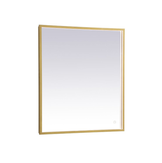 Pier 24X36 Inch Led Mirror With Adjustable Color Temperature 3000K/4200K/6400K In Brass "MRE62436BR"