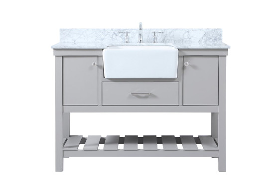 48 Inch Single Bathroom Vanity In Grey With Backsplash "VF60148GR-BS"