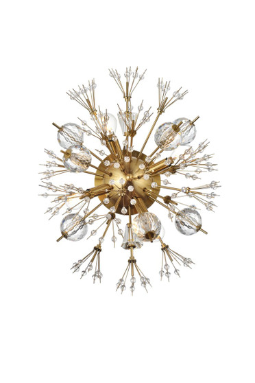 Vera 19 Inch Crystal Starburst Wall Sconce In Gold "2500W19SG"