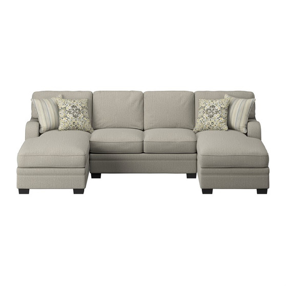 Analiese-3-Piece Sectional With 4 Pillows - Lsf And Rsf Chaise -Cream By Emerald Home "U4315-11-16-29-19A-K"