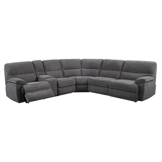 Aurora-3-Piece 3-Power Reclining Sectional - Grey By Emerald Home "U8050-13-27-18-13-K"