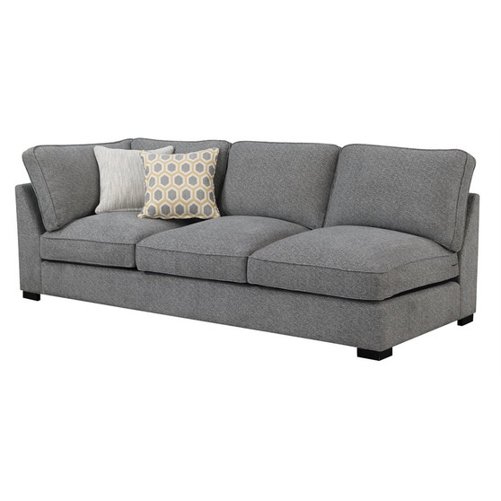 Lsf Corner Sofa With 2 Pillows-Light Grey By Emerald Home "U4174-31-33A"