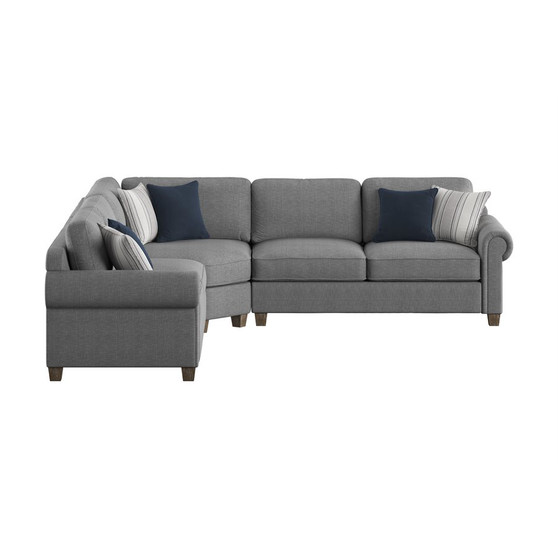 Lsf Loveseat With 2 Pillows-Grey By Emerald Home "U3029-11-13"