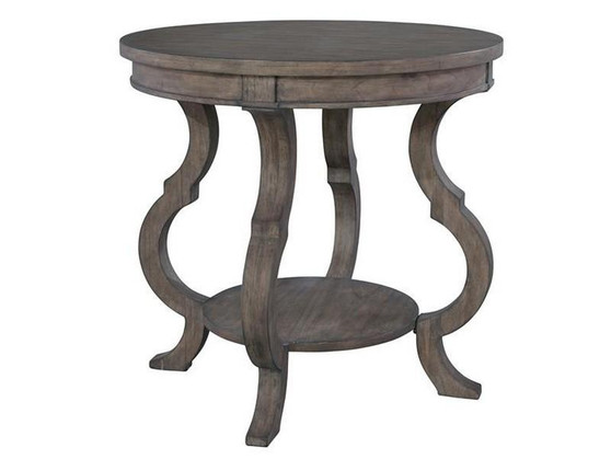 "23506" Lincoln Park Round Lamp Table With Shaped Legs