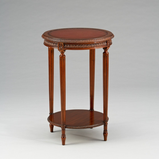 Side Table Philippe Leather Top Em "33482EM/BR"