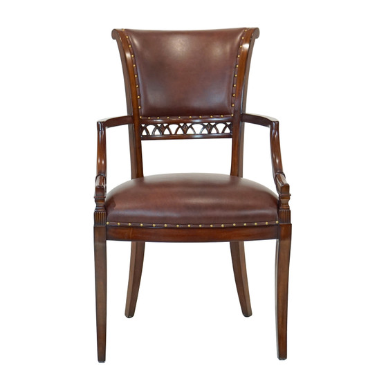 Elbow Arm Chair Leather Em "33980/1EM-BR"