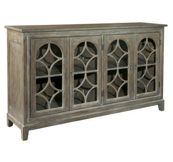"27457" Entertainment Console With Arched Doors
