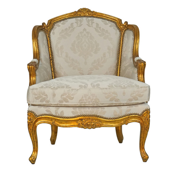 Carved Bergere Fauteuil Nf9 "33458NF9/COM"