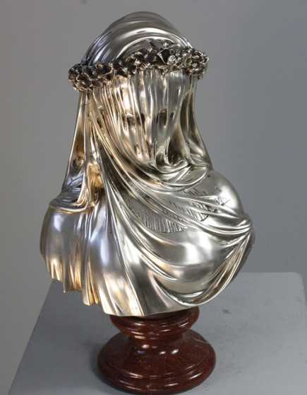 Bust Of Lady Bronze On Marble Base "A6104SM"