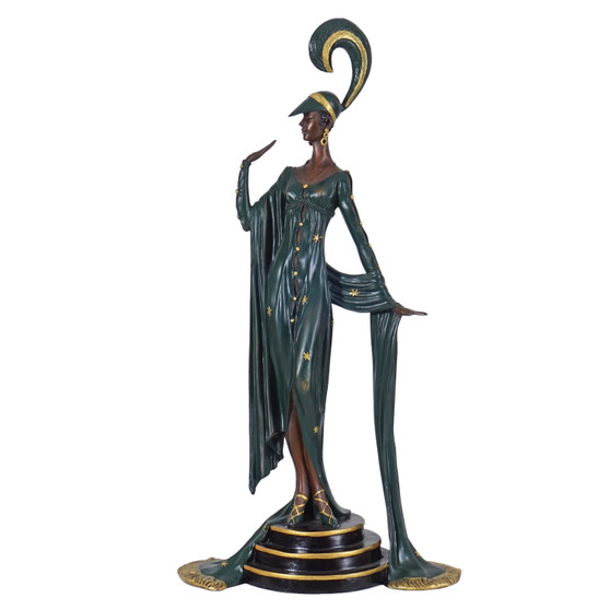 Bronze Art Deco Lady Colour "EPA-381S"