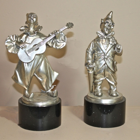 Clown Bookends Marble Base Pair "HM2437"