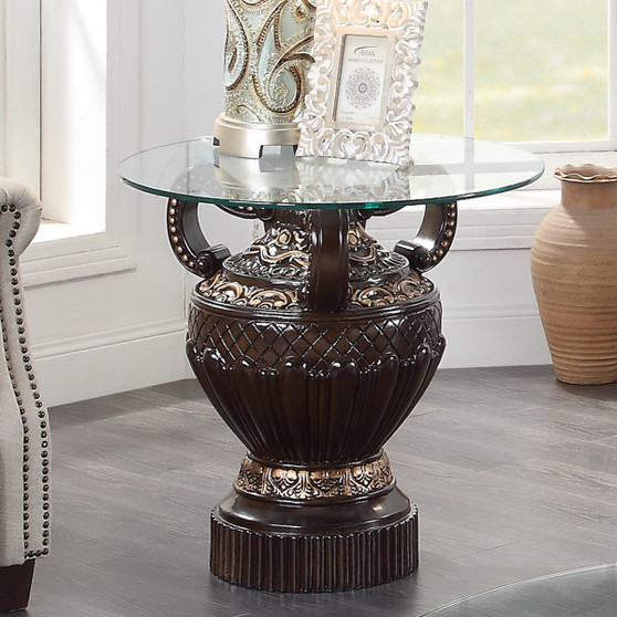 Homey Design HD-E8908C Victorian End Table