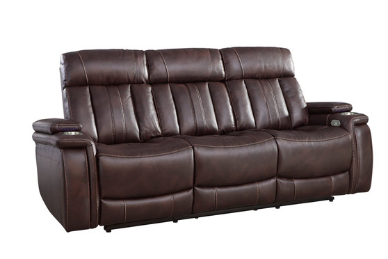 Royce - Fantom Brown Power Drop Down Console Sofa "MROY#832PH-FNB"