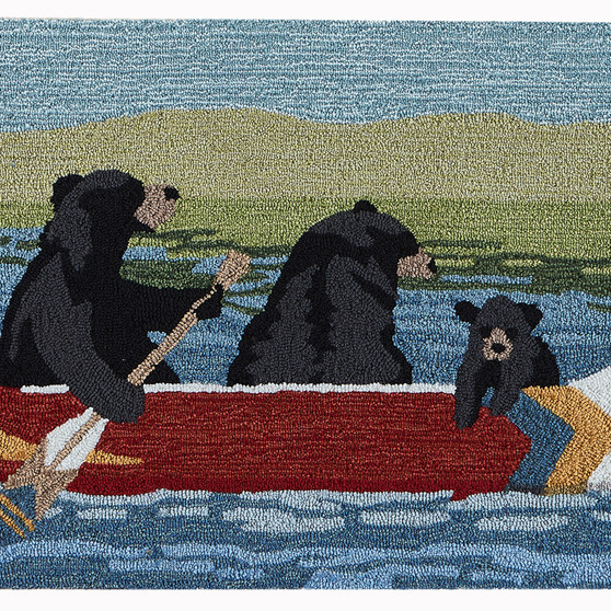 Liora Manne Frontporch Are We Bear Yet? Indoor/Outdoor Rug Lake 2'6" x 4' "FTP34189203"
