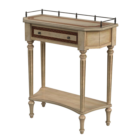 "883424" Charleston One Drawer Console Table, Beige