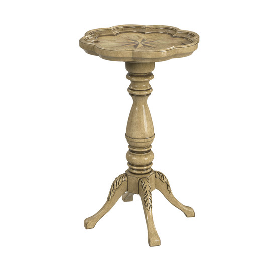 "923424" Whitman Scalloped Edge Accent Table, Beige