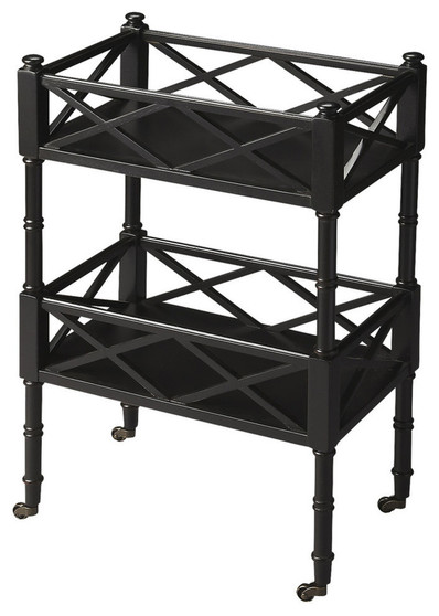 "1565111" Foster 2 Tier Bar Cart, Black