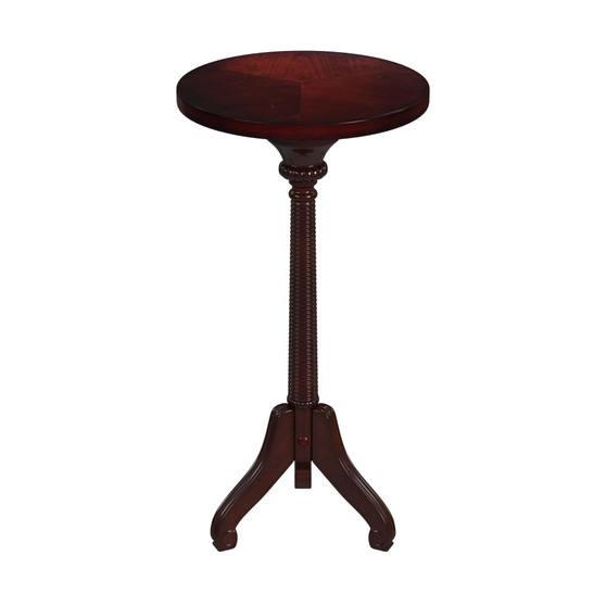 "1583024" Florence Pedestal Accent Table, Cherry Brown
