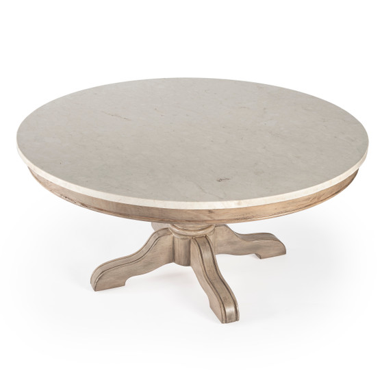 "5516415" Danielle Marble Coffee Table, Light Brown