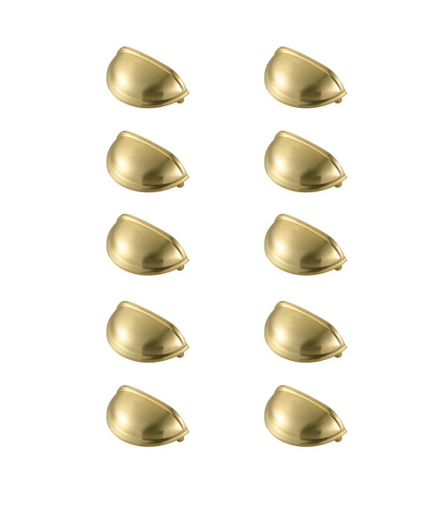 Atticus 3" Center To Center Brushed Gold Cup Bar Pull Multipack (Set Of 10) "PL3002-GD-10PK"