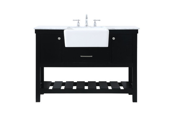 48 Inch Single Bathroom Vanity In Black "VF60148BK"