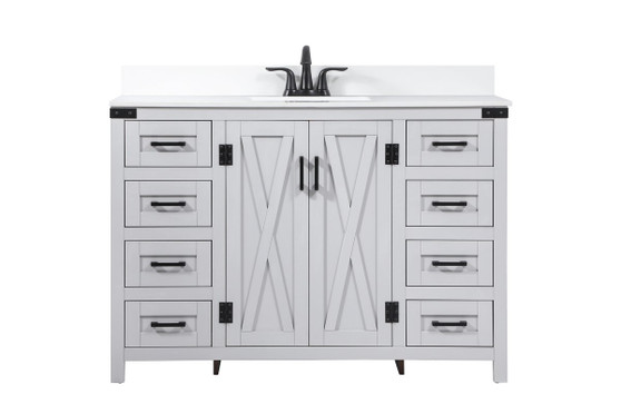 48 Inch Single Bathroom Vanity In Grey With Backsplash "VF90248GR-BS"