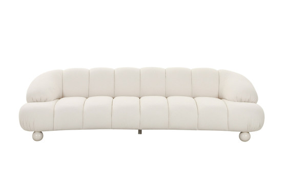 "VGOD-ZW-23002A-SOFA-WHT" VIG Divani Casa Duran - Contemporary White Fabric 4-Seater Sofa