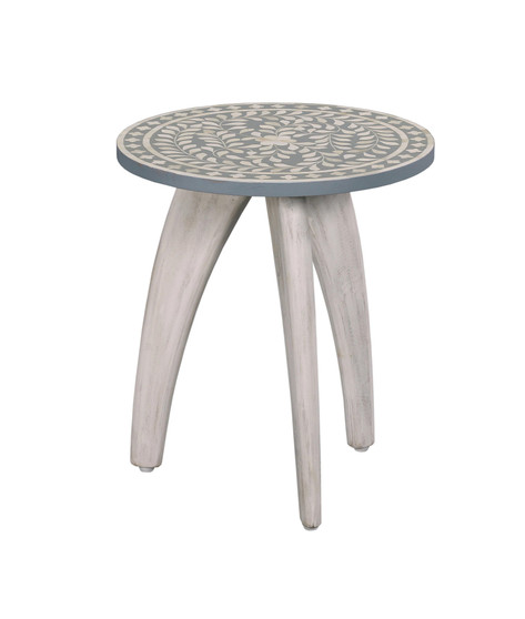Hidden Treasures Blossom Inlay Accent Table - Gray 090-1086 By Hammary Furniture