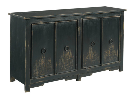 Hidden Treasures Charcoal Four Door Console 090-1114 By Hammary Furniture