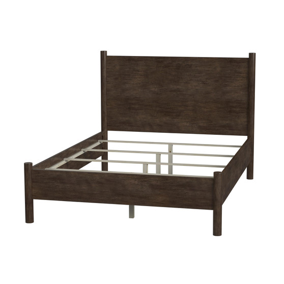 "5763474" Company Lennon Rounded Leg Queen Bed, Medium Brown