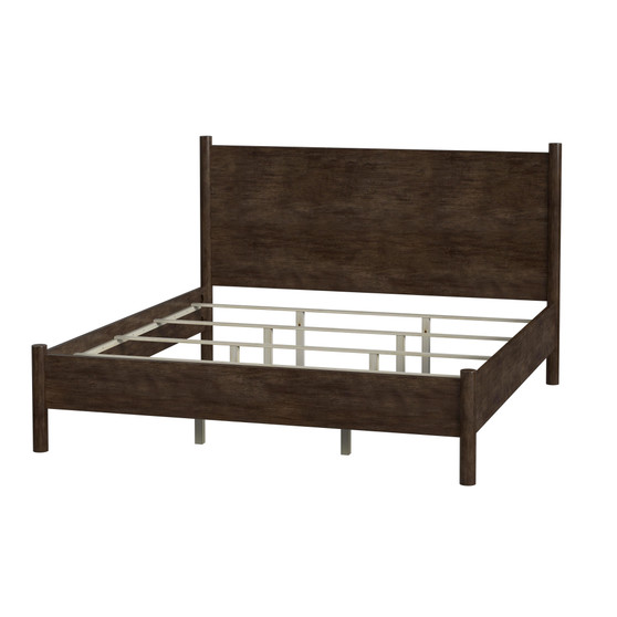 "5764474" Company Lennon Rounded Leg King Bed, Medium Brown