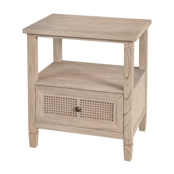 "5727449" Company Flagstaff 1 Drawer Cane Nightstand, Natural