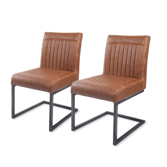 Ronan Pu Leather Dining Chair,Set Of 2 "1060002-215"