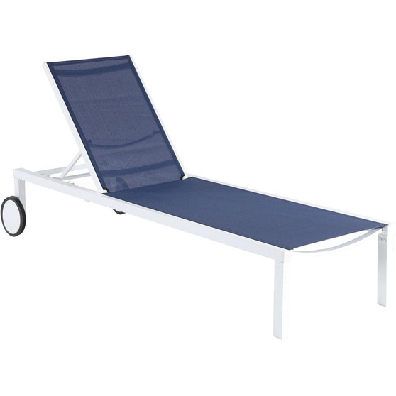 Hanover Aluminum Sling Armless Chaise Lounge "WINDCHS-W-NVY"