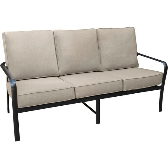 Hanover Commercial Aluminum Sofa With Sunbrella Cushion "CORTSOFA-GMASH"