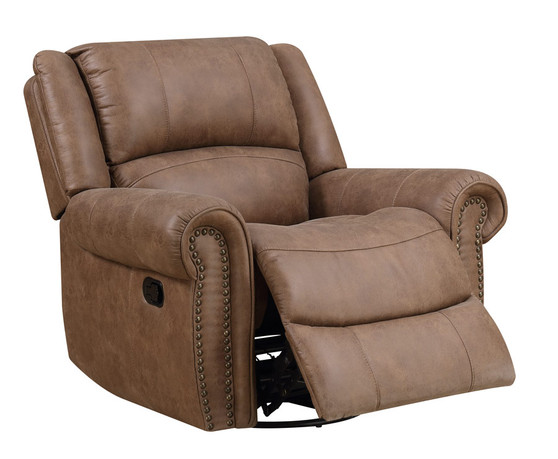 Swivel Glider Recliner-Light Brown By Emerald Home "U7122-04-25"