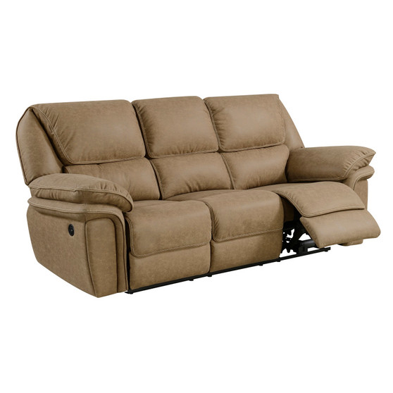 Power Sofa With Usb Power Outlet-Light Brown By Emerald Home "U7127-18-15"