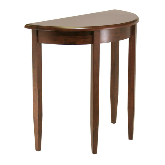 Concord Half Moon Accent Table - Walnut "94132"