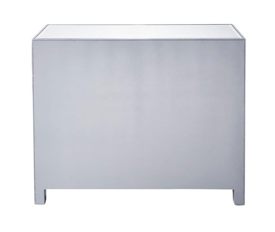 Chest 3 Drawers 40In. W X 16In. D X 32In. H In Antique Silver Paint "MF72019"