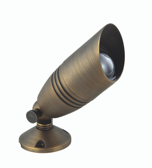 Spot Light D3In H8.5In Antique Brass Includes Stake Mr16 Halogen 20W(Light Source Not Included) "C029L"